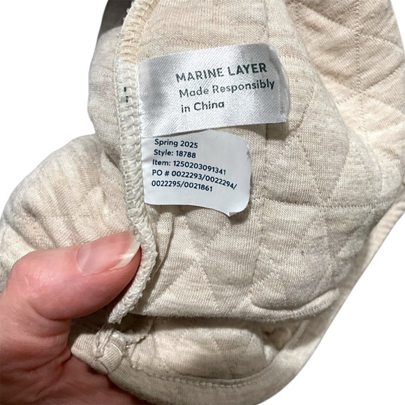 Marine Layer Corbet Quilted Liner Jacket Warm Base Layer Size XS Oatmeal - Picture 12 of 13